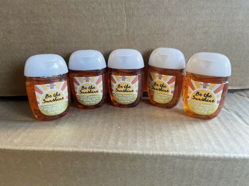 BATH & BODY WORKS POCKETBAC HAND SANITIZER  X 5 NEW BE THE SUNSHINE - Fresh Stock Dated February 2026