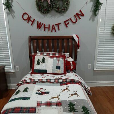 Pottery Barn Pillow cover SHAM Holiday Heritage Christmas Tree Plaid Santa Quilt - Fresh Stock Dated December 2025