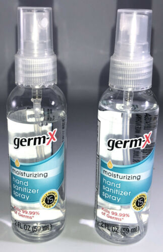 Germ-X Spray Hand Sanitizer 2ea 2oz  Blts-Kills 99% Germs-SHIP SAME BUSINESS DAY - Fresh Stock Dated February 2026