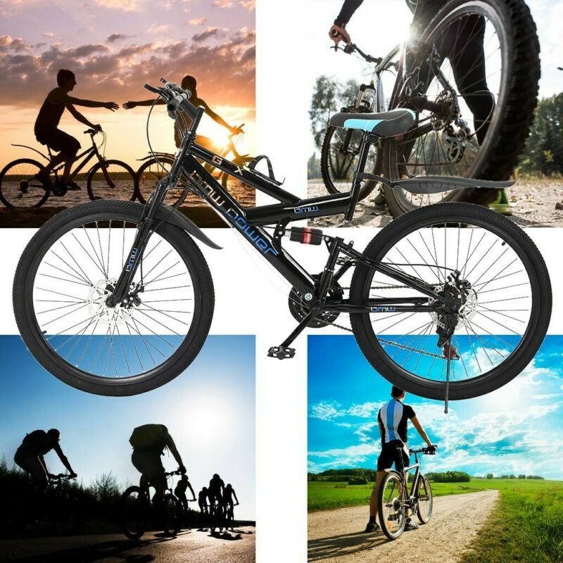 26in Carbon Steel Mountain Bike Shimanos21 Speed Bicycle Full Suspension MTB - Fresh Stock Dated February 2026