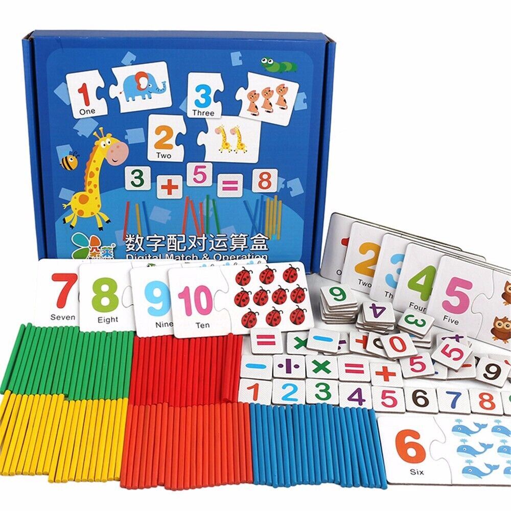 Kids Child Wooden Numbers Mathematics Early Learning Stem for Toddlers Age 3-5 - Fresh Stock Dated February 2026