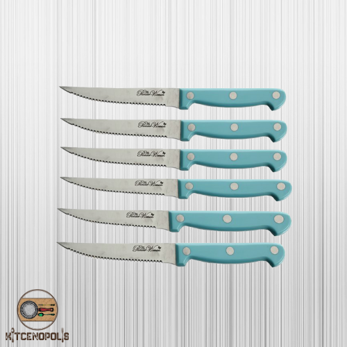 Kitchen Knife Set 14 Pieces Cutlery Block Durable Stainless Steel Gift Turquoise - Fresh Stock Dated December 2025