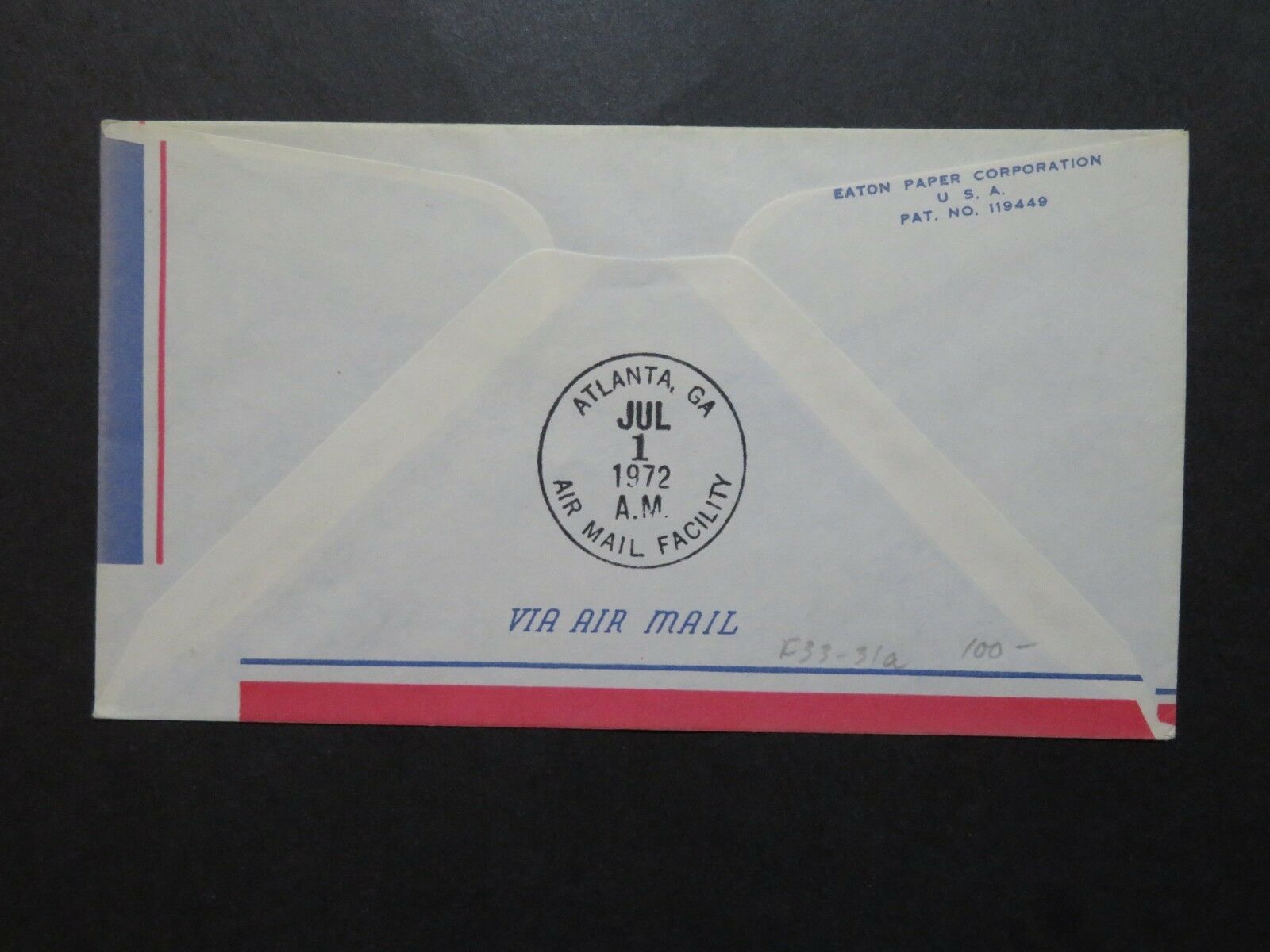 Jamaica Eastern Airlines 1972 F33-31A Flight Cover - Z9772 - Fresh Stock Dated February 2026