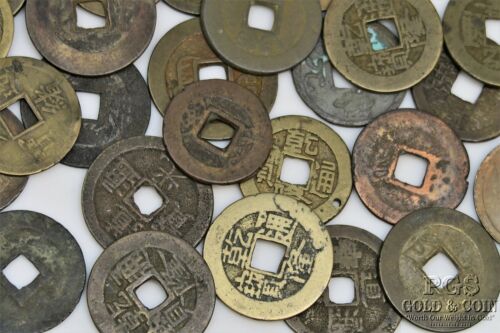 China Cash Coins Asst Date 153 Coins Mostly Brass Foreign Coins 21919 - Fresh Stock Dated February 2026