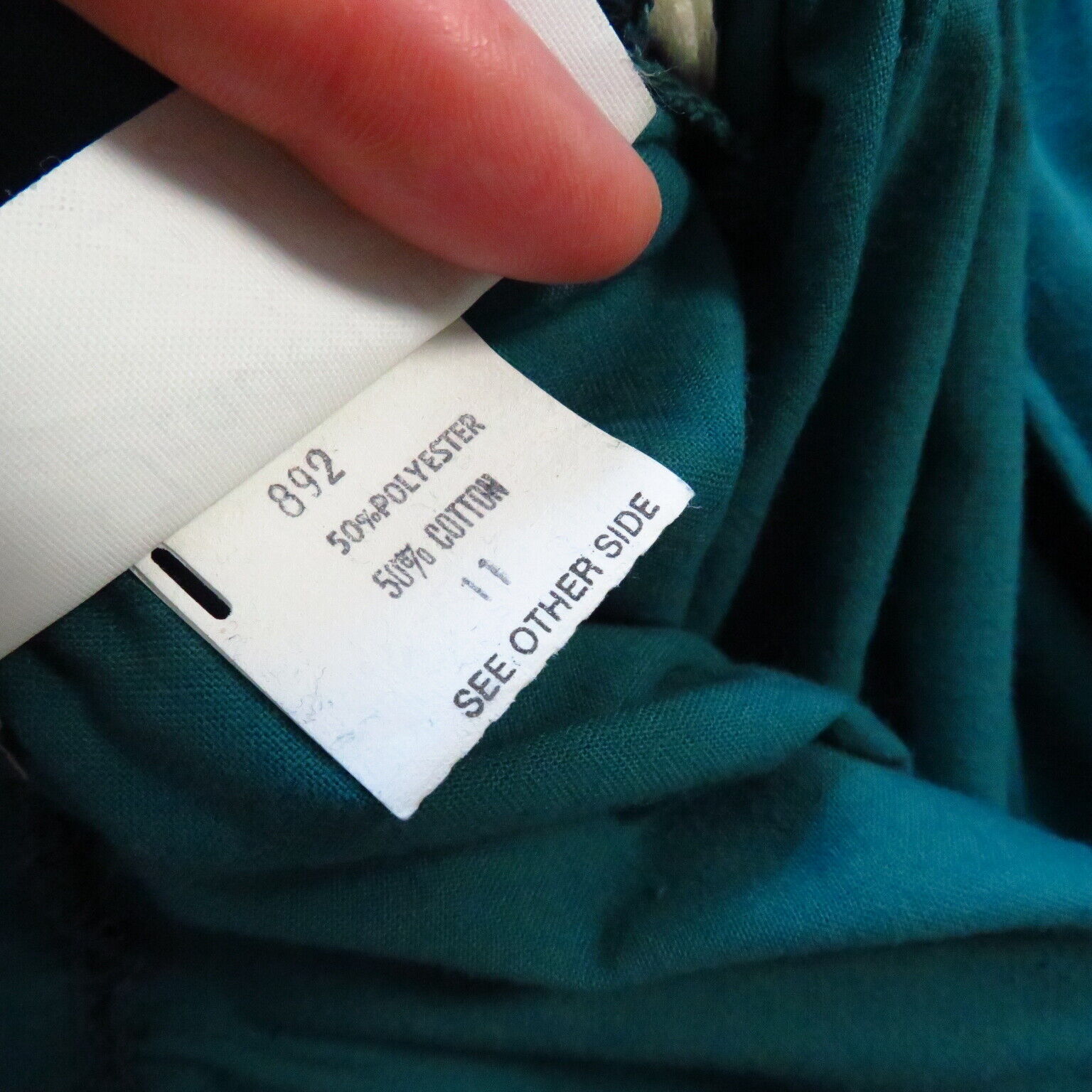 Womens Vintage Ruffled Midi Skirt Size Small 26 Waist Teal Green - Fresh Stock Dated March 2026