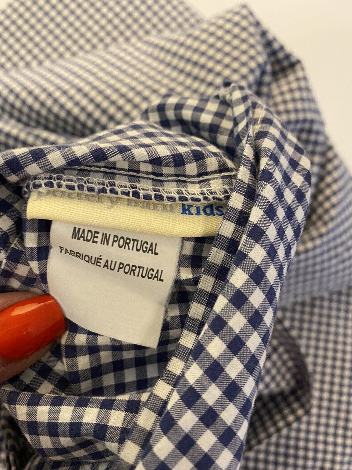 Pottery Barn Kids Blue White Check Gingham Standard Pillow Shams Set Of 2 - Fresh Stock Dated February 2026