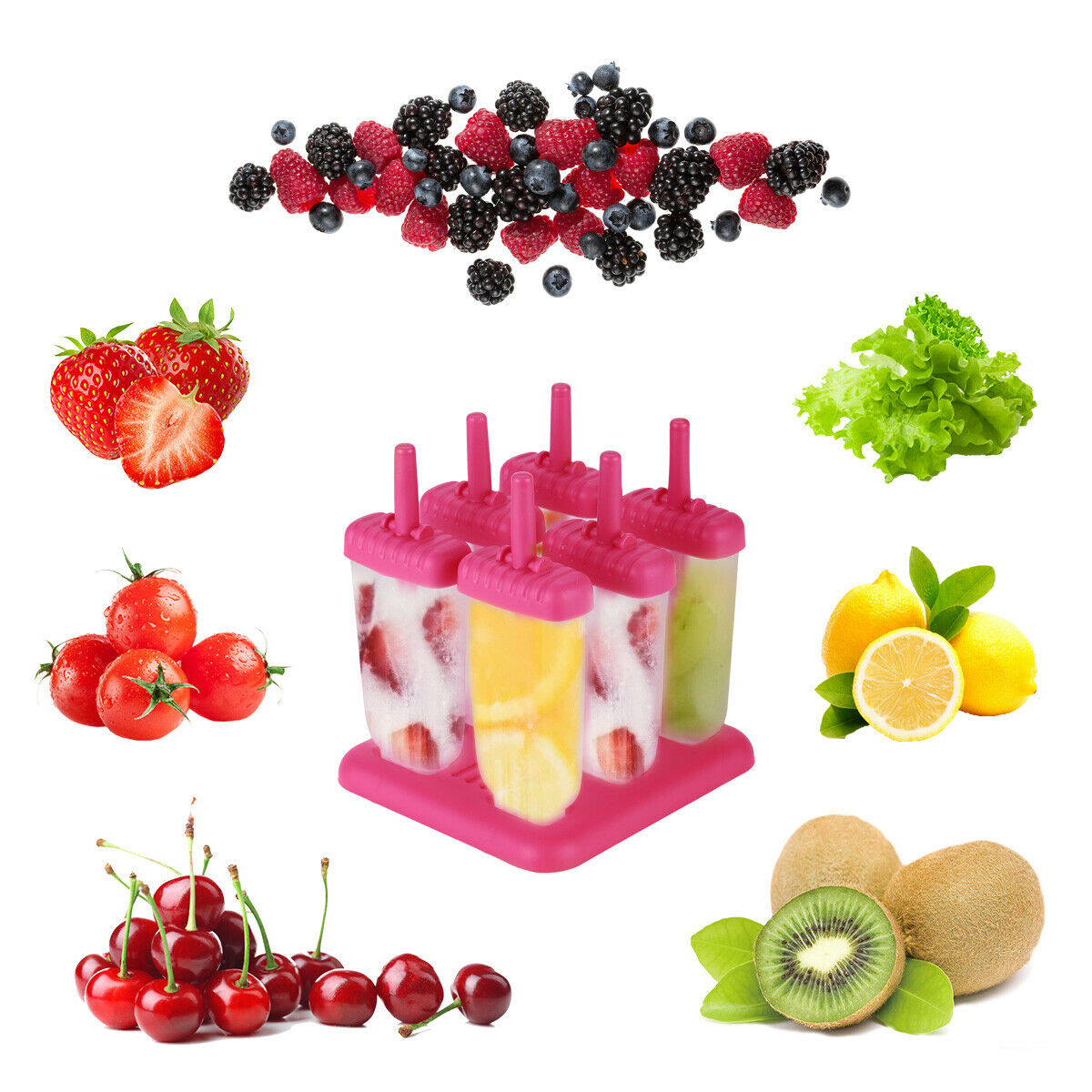 Kitchen Pop Popsicle Mold Maker Lolly Tray Pan DIY Frozen Ice Cream Mould New - Fresh Stock Dated December 2025