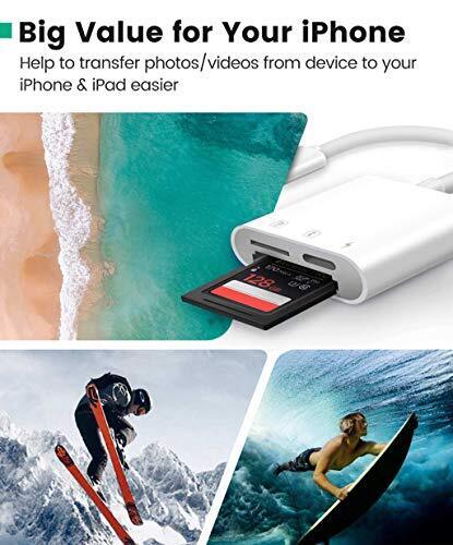 SD Card Reader for iPhone iPad AkHolz 2 in 1 SD Card Reader for iPhone iPad C... - Fresh Stock Dated February 2026