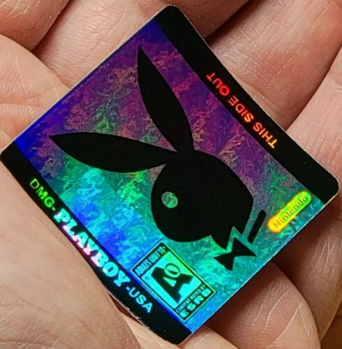 1 HOLO GAME BOY PLAYBOY🐇 (POKEMON BLUE) CARTRIDGE LABEL STICKER DMG-PLAYBOY-USA - Fresh Stock Dated December 2025