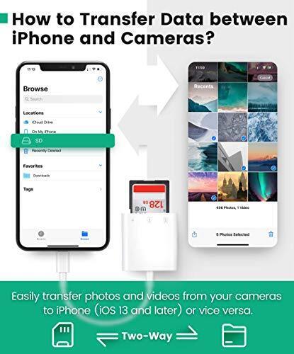 SD Card Reader for iPhone iPad AkHolz 2 in 1 SD Card Reader for iPhone iPad C... - Fresh Stock Dated February 2026