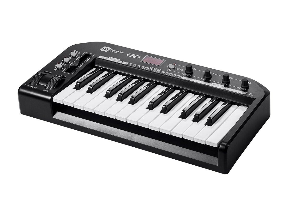 Stage Right by Monoprice MIDI Keyboard Controller - Black, 25 Key - Fresh Stock Dated February 2026