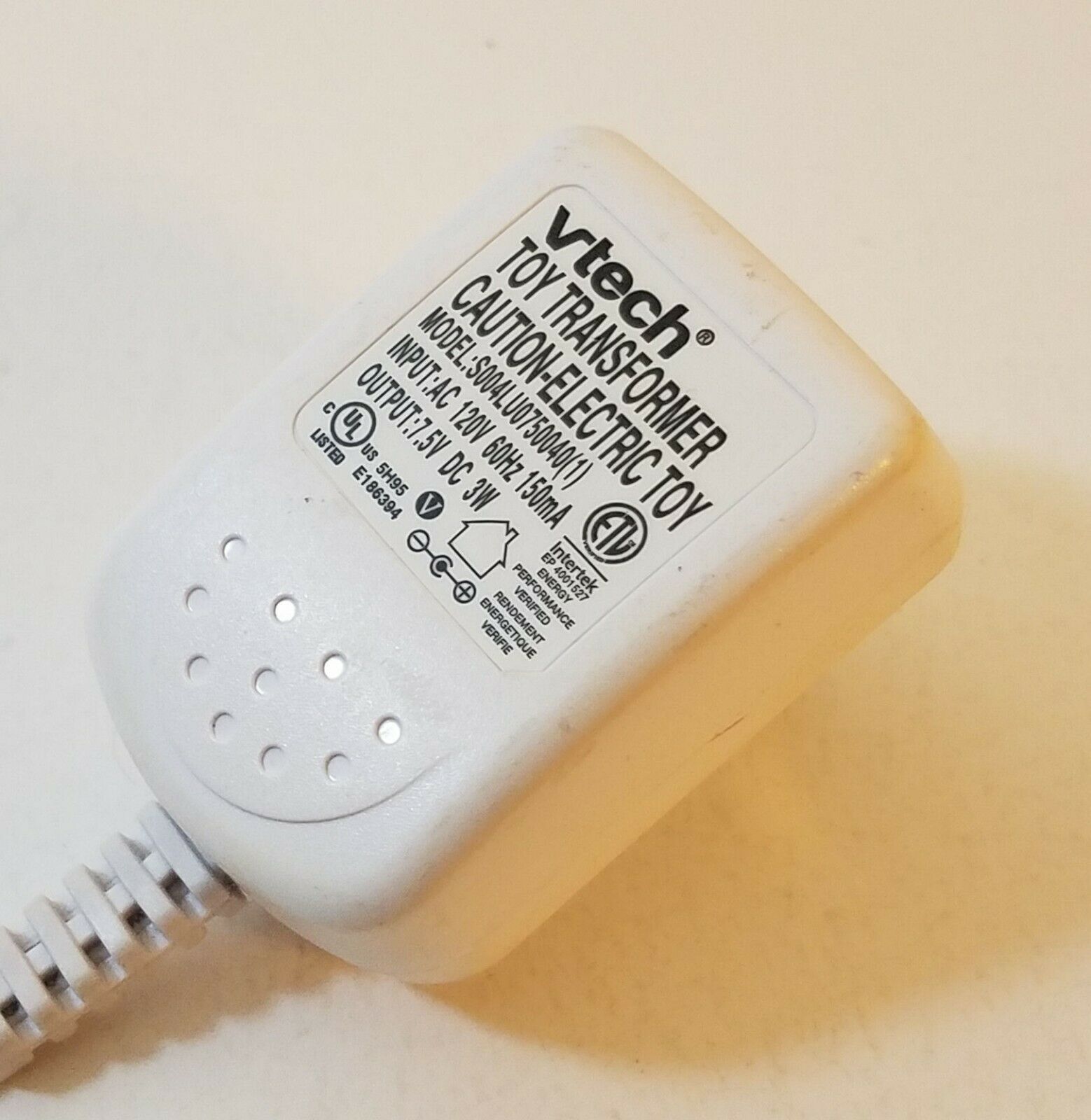 Genuine Vtech Toy Transformer S004LU0750040 Power Supply Adapter Free Shipping - Fresh Stock Dated February 2026