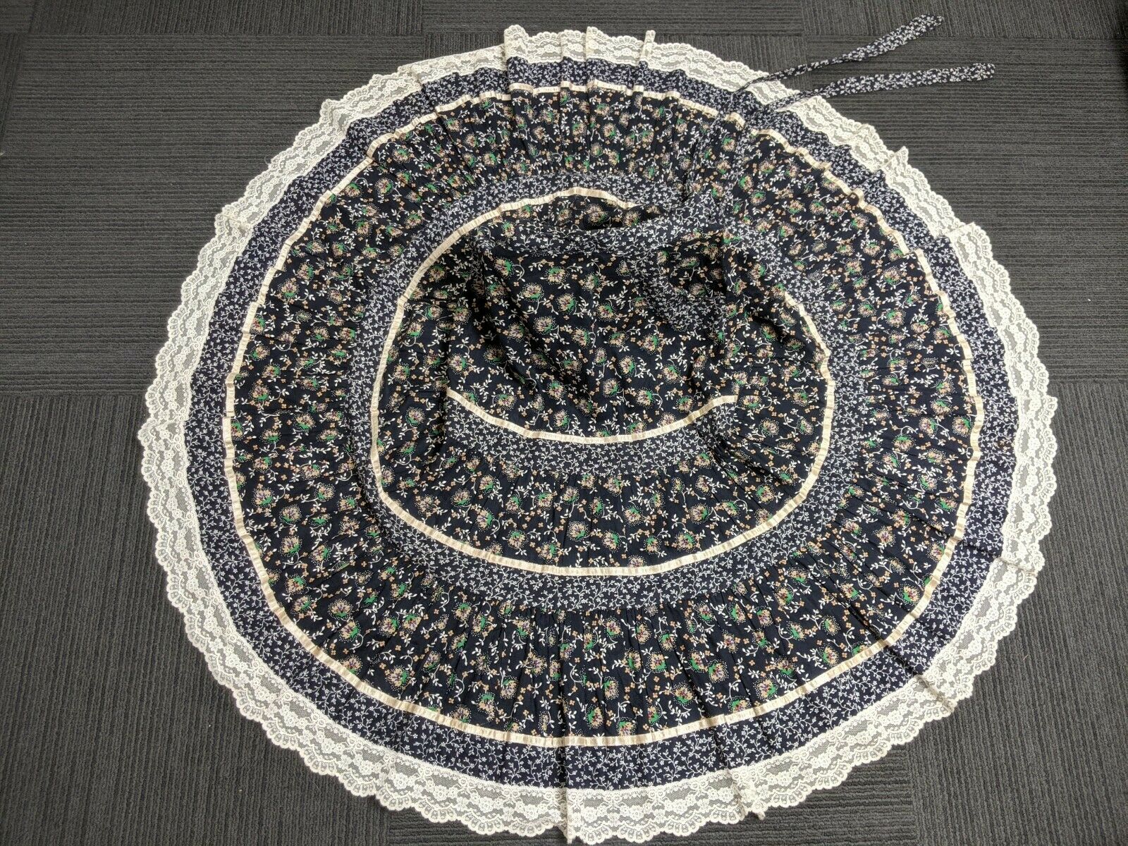 Vintage Gunne Sax Gunnies Floral Lace Ribbon Boho Hippie Circle Skirt 11 - Fresh Stock Dated March 2026