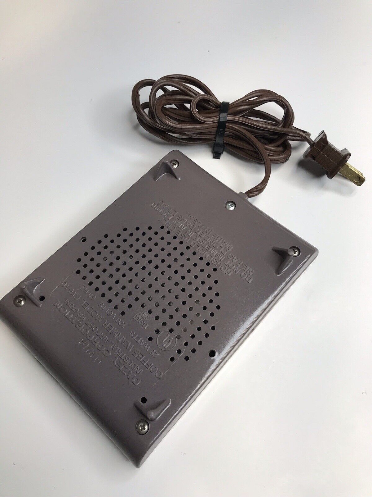 Vintage Dazey 25 Watt Coffee Tea Cup Mug Beverage Warmer Model CW-10 Brown - Fresh Stock Dated February 2026