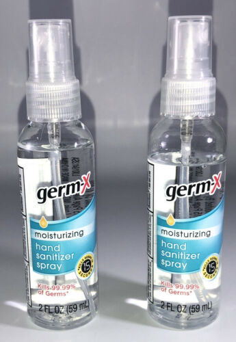 Germ-X Spray Hand Sanitizer 2ea 2oz  Blts-Kills 99% Germs-SHIP SAME BUSINESS DAY - Fresh Stock Dated February 2026