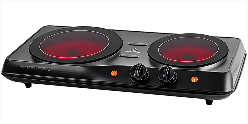 Double Burner Electric Cooking Stove 1700W Portable Infrared  Camping Two Plate - Fresh Stock Dated December 2025