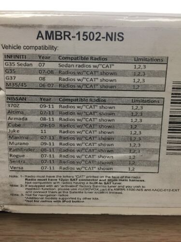 Audiovox Driven by Dice MediaBridge AMBR-1502-NIS w/ FREE Belkin 3.5mm aux cable - Fresh Stock Dated February 2026