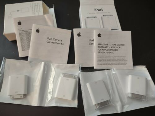 2 Original Apple iPad Camera Connection Kit (30-Pin) - MC531ZM/A - A1358, A1362 - Fresh Stock Dated February 2026