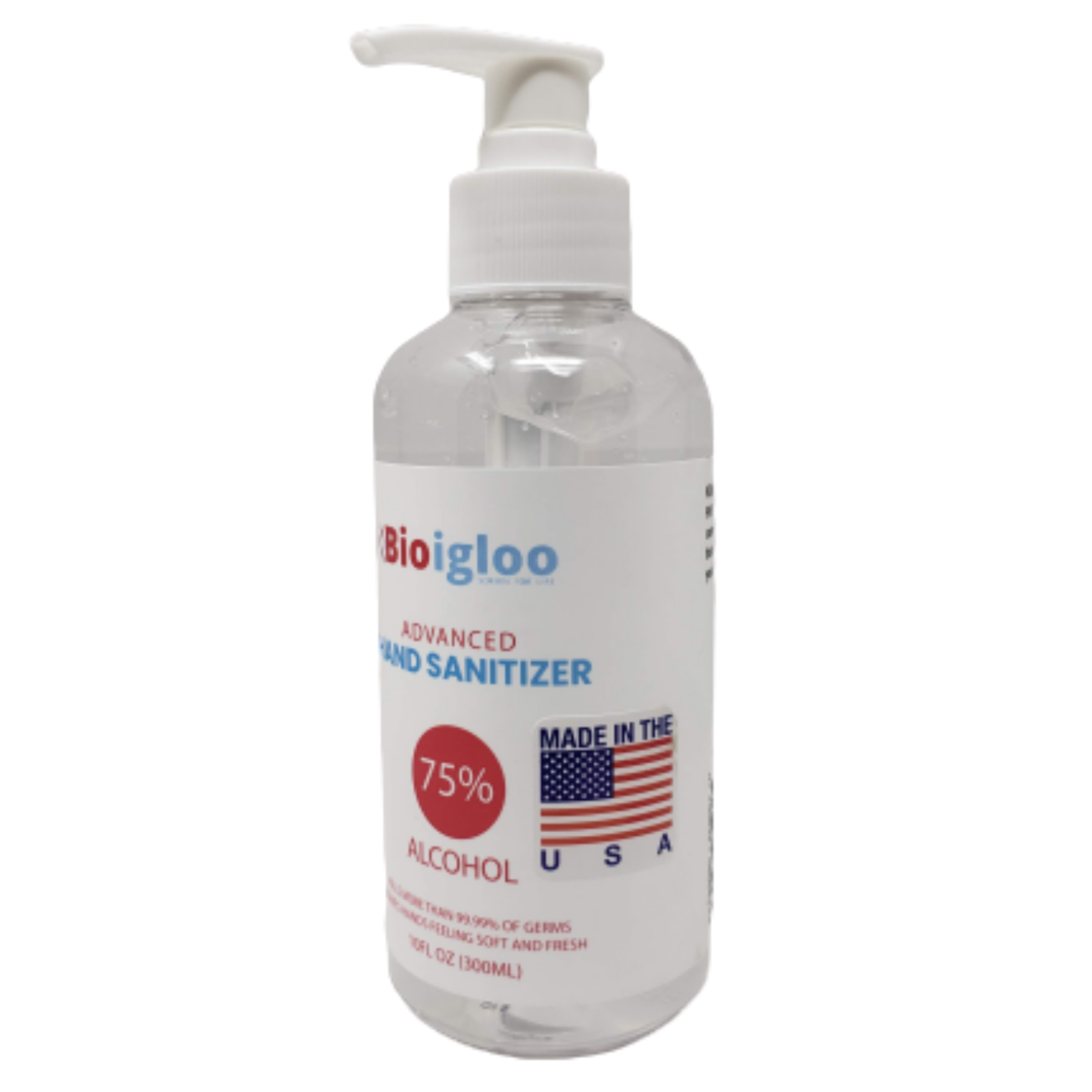 1-10 bottles/1 Case 75% Alcohol Liquid Hand Sanitizer 10 oz bottles Made in USA - Fresh Stock Dated February 2026