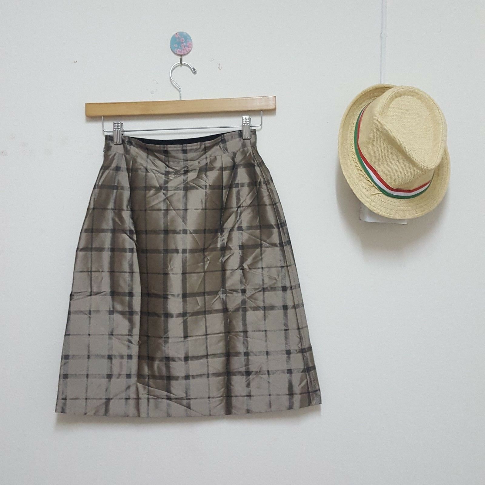 courreges Plaid Skirt Size 38 Made in Japan - Fresh Stock Dated February 2026