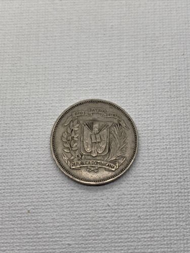 Dominican Republic 1967 25 Centavos 6 1/4 Gramos Coin - Fresh Stock Dated February 2026