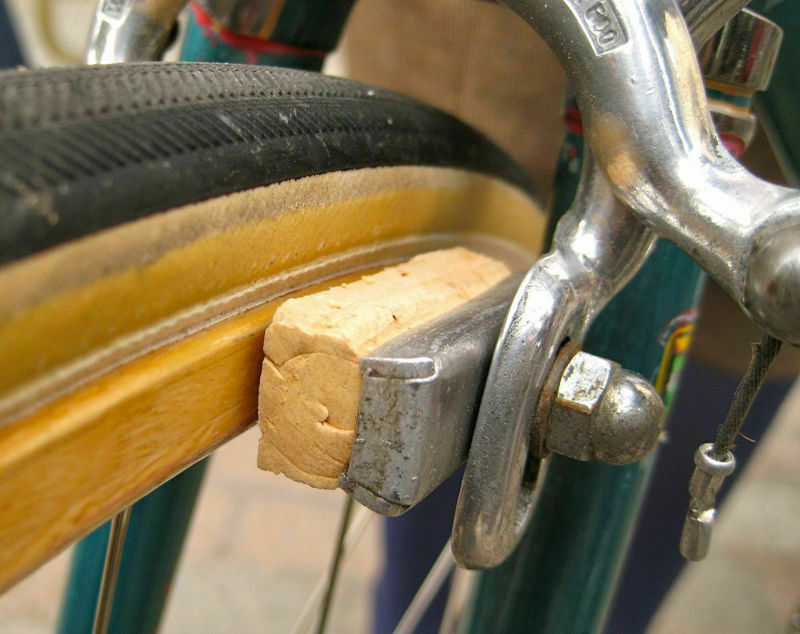 CB ITALIA pair (n.°2) BRAKE CORK PADS 40mm. - Fresh Stock Dated December 2025