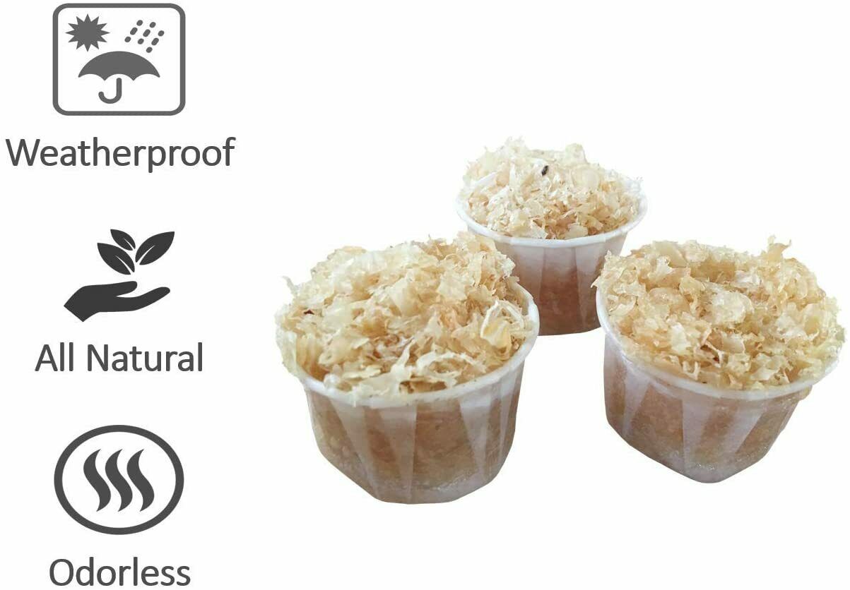 Natural Fire Starter 50 Pods Durable Bag Burn BBQ Campfire Outdoor Waterproof - Fresh Stock Dated December 2025