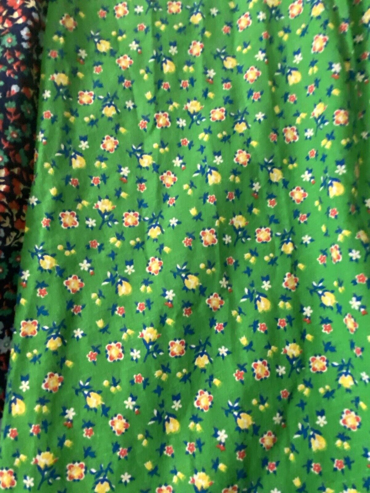 Vintage Handmade Colorful Wrap Prairie Skirt Patchwork Look Maxi Skirt One Size - Fresh Stock Dated March 2026