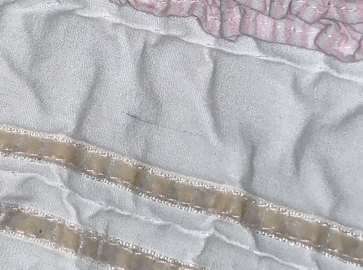 Pottery Barn Kids Brigette Pink Ruffle Stripe Sham Standard Size - Fresh Stock Dated December 2025