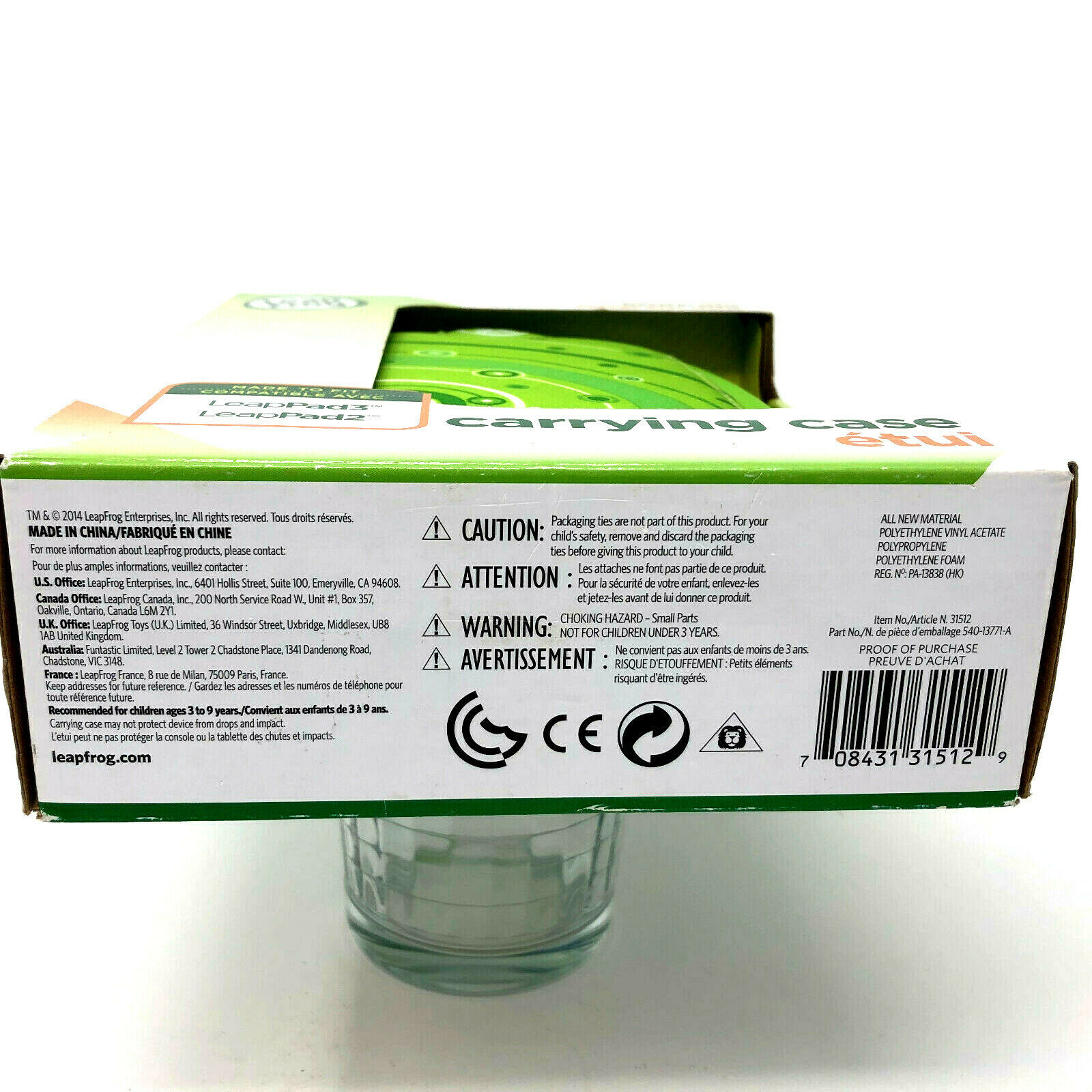 Leap Frog Travel in Style Voyage avec classe carrying case etui NIB Leap Pad 2&3 - Fresh Stock Dated February 2026