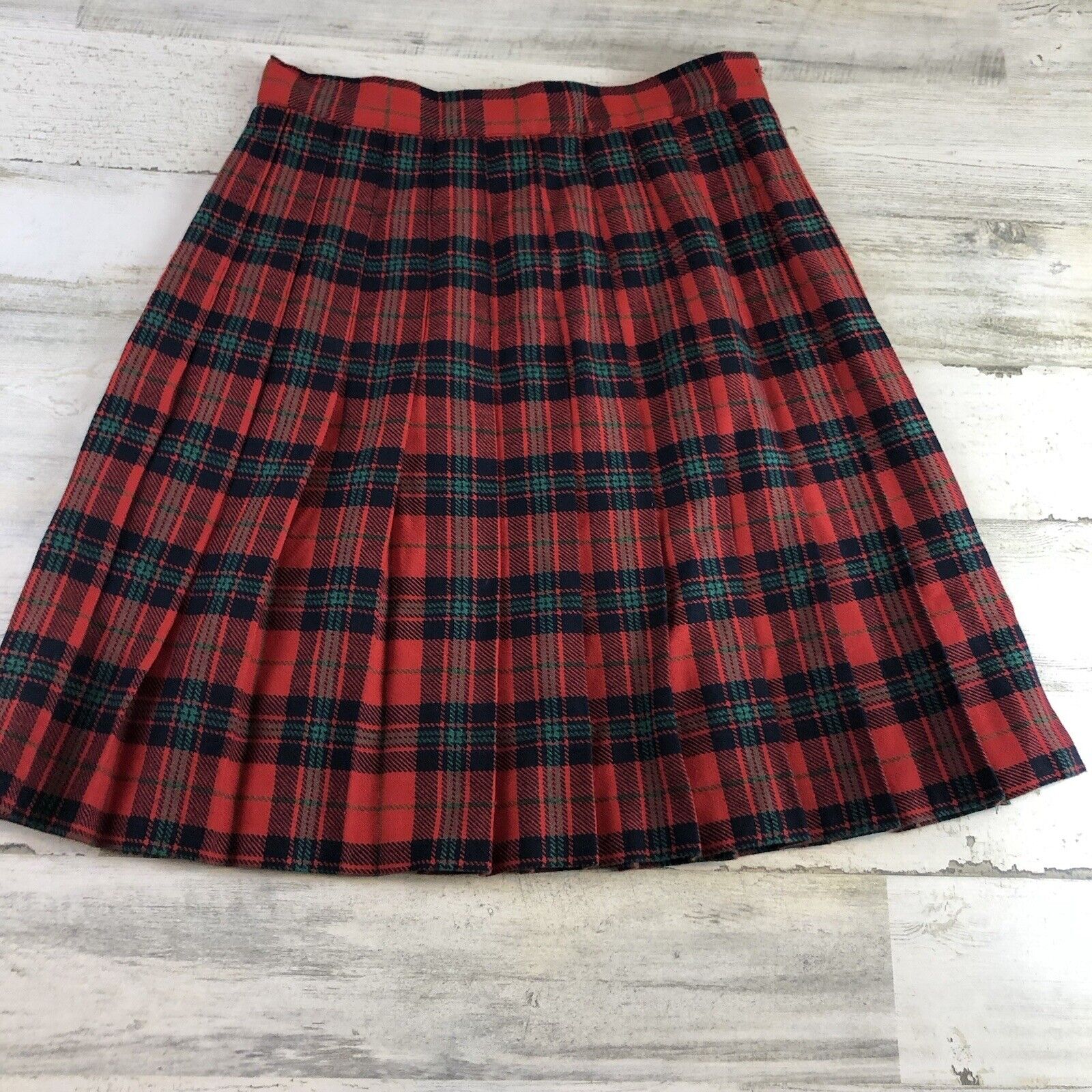 Vtg Tarazzia Sz 7 Pleated Skirt Red Tartan Plaid School Girl Uniform Made In USA - Fresh Stock Dated March 2026