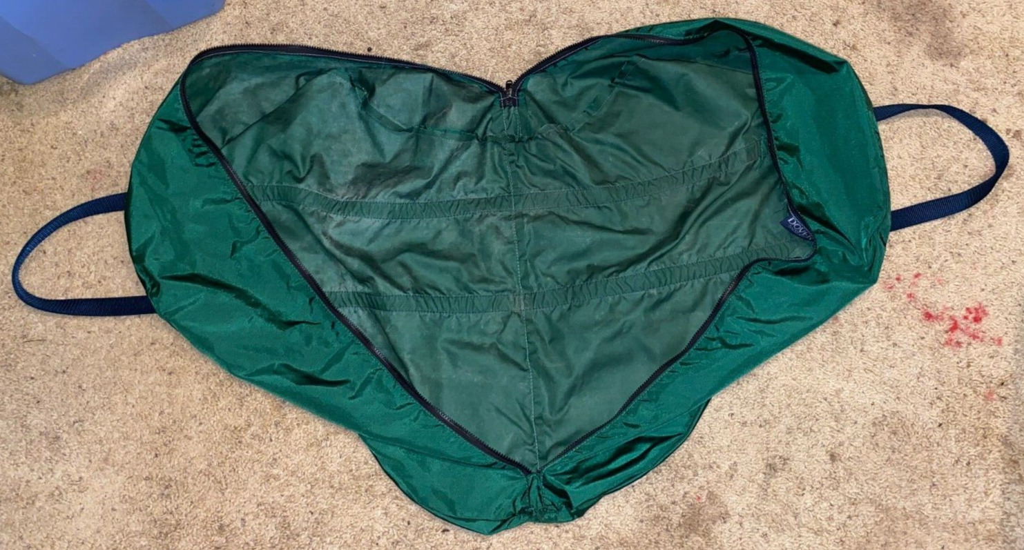 GREEN NYLON DOVER ENGLISH SADDLE BAG CARRIER - Fresh Stock Dated December 2025