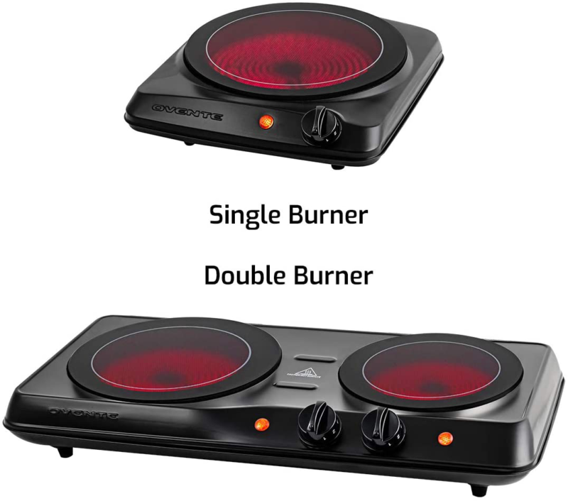 Double Burner Electric Cooking Stove 1700W Portable Infrared  Camping Two Plate - Fresh Stock Dated December 2025