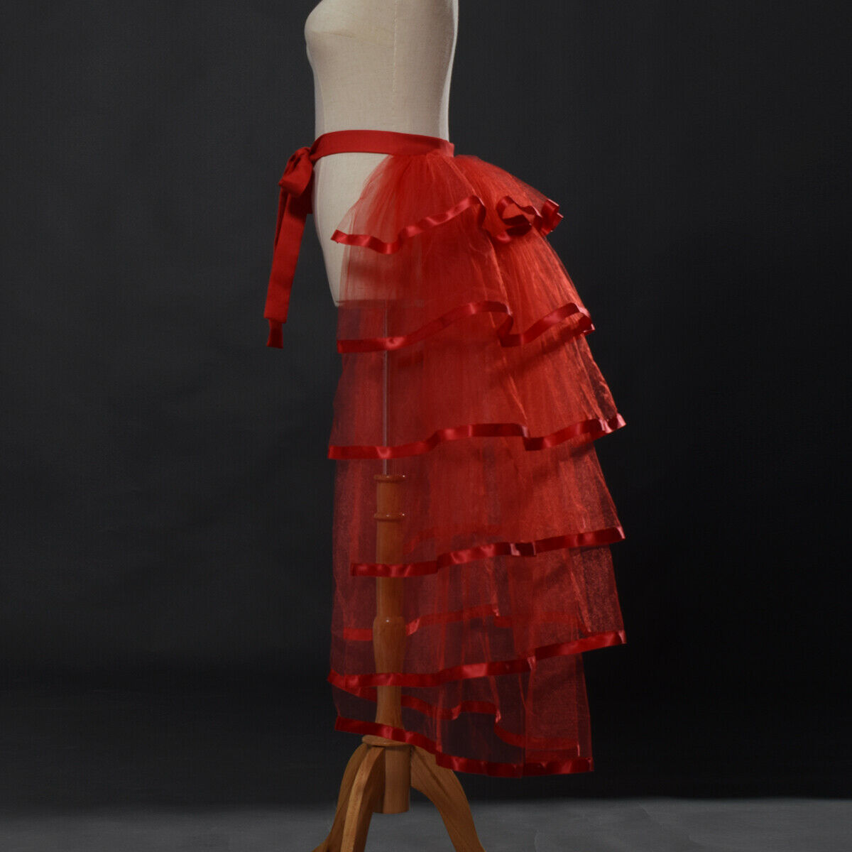 Victorian Steampunk Tie-on Bustle Skirt Gothic Party Tutu Belt Lace Over Skirt - Fresh Stock Dated December 2025