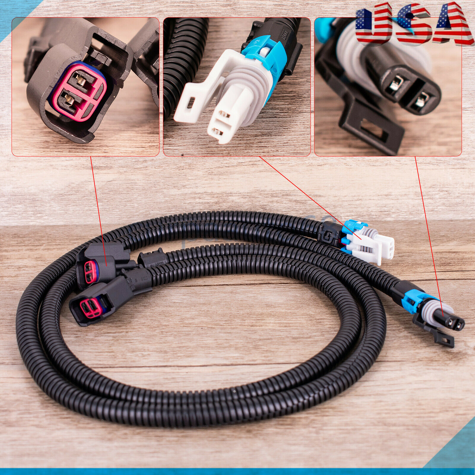 2 pair Fuel Injectors W/ Harness  Fits For Polaris Ranger XP Ranger Crew RZR 800 - Fresh Stock Dated February 2026