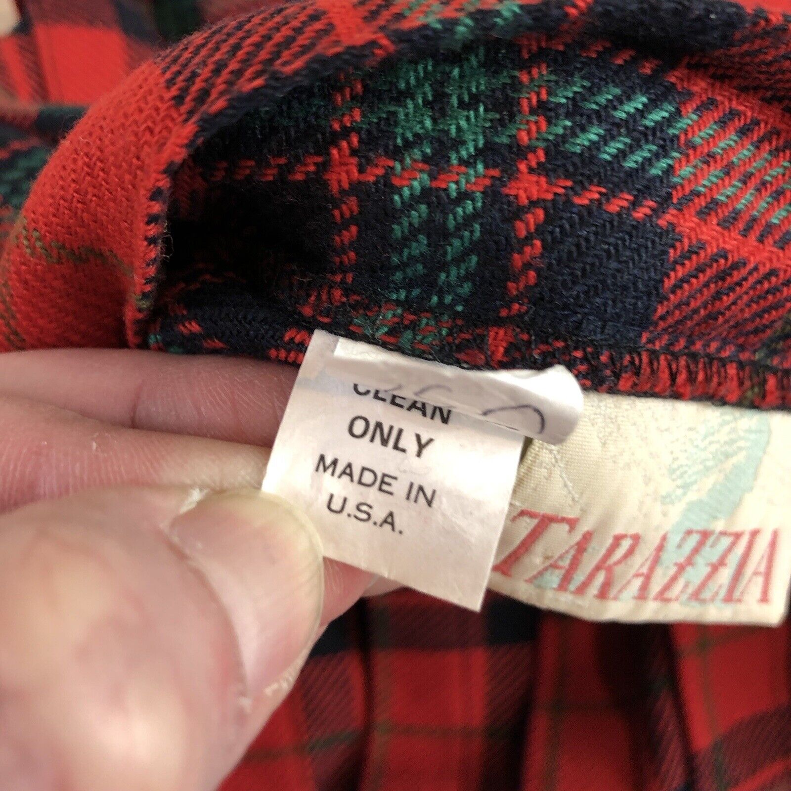 Vtg Tarazzia Sz 7 Pleated Skirt Red Tartan Plaid School Girl Uniform Made In USA - Fresh Stock Dated March 2026