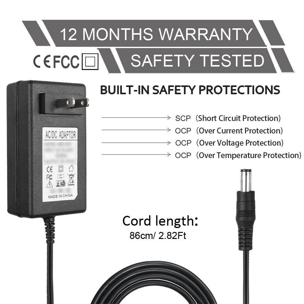 US 9V Power Supply Adapter for Alesis VI25 VI49 VI61 MIDI Keyboard Controller - Fresh Stock Dated February 2026
