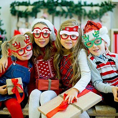 BBTO 18 Pieces Christmas Costume Decorations Glitter Glasses Eyeglasses Frame - Fresh Stock Dated February 2026