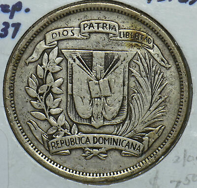 Dominican Republic 1937 1/2 Peso 291138 combine shipping - Fresh Stock Dated February 2026