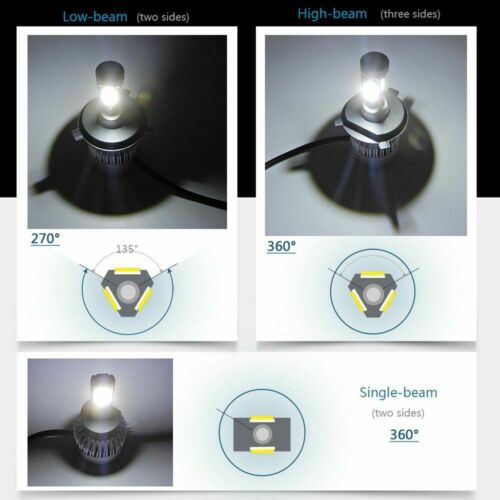 9003 H4 LED Motorcycle Headlight Bulb Hi/Lo Fog Light For Yamaha Kawasaki Ducati - Fresh Stock Dated February 2026
