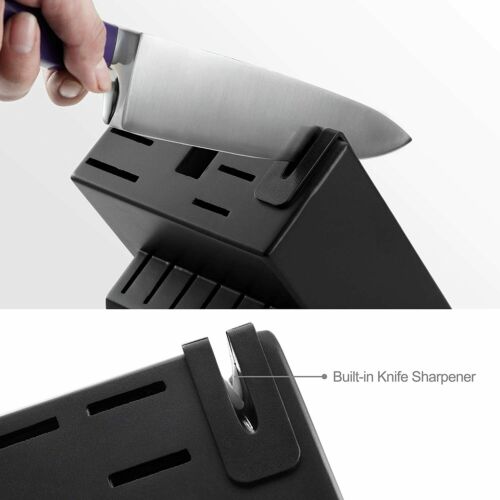 McCook MC27 15pcs Kitchen Knife Block Set Cutlery Knife Set Built-in Sharpener - Fresh Stock Dated December 2025