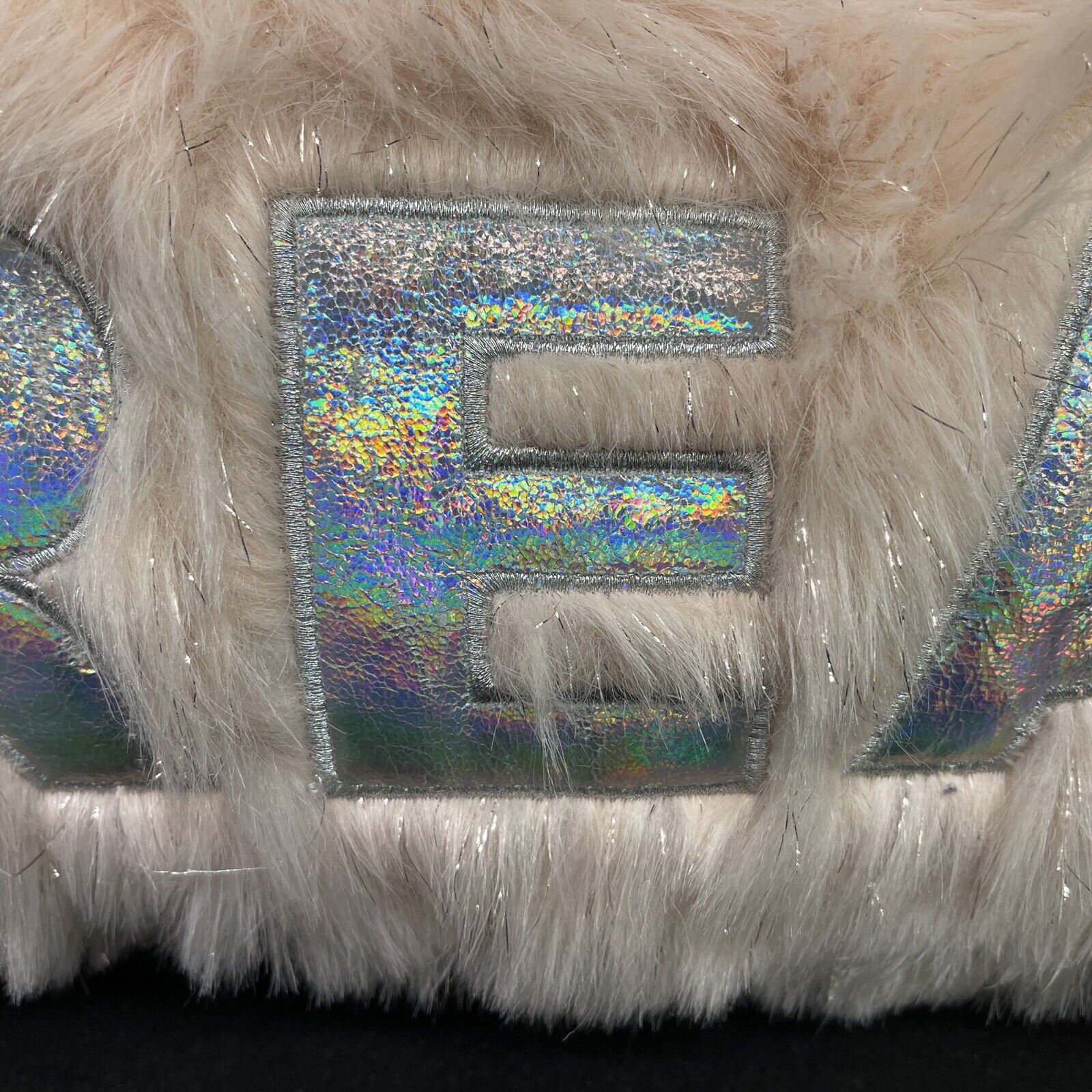 NWT Justice Pink Fluffly Silver Sparkle DREAM Pillow Girls Bedromm Preteen Decor - Fresh Stock Dated February 2026