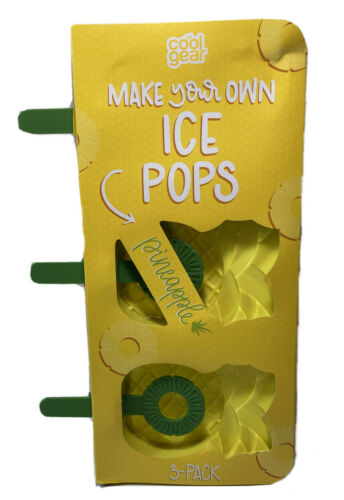 Lot Of 4 Pineapple Frozen Ice Pop Pudding Plastic Molds Make Your Own Tik Tok - Fresh Stock Dated December 2025