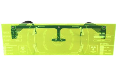 Futuristic Bionics Robot Party Costume Futuristic Neon Green Visor Sun Glasses - Fresh Stock Dated December 2025