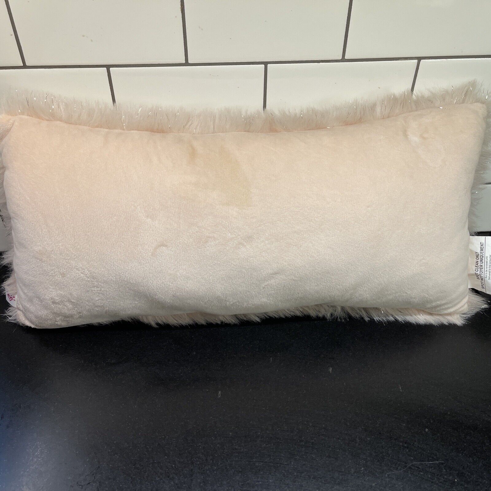 NWT Justice Pink Fluffly Silver Sparkle DREAM Pillow Girls Bedromm Preteen Decor - Fresh Stock Dated February 2026