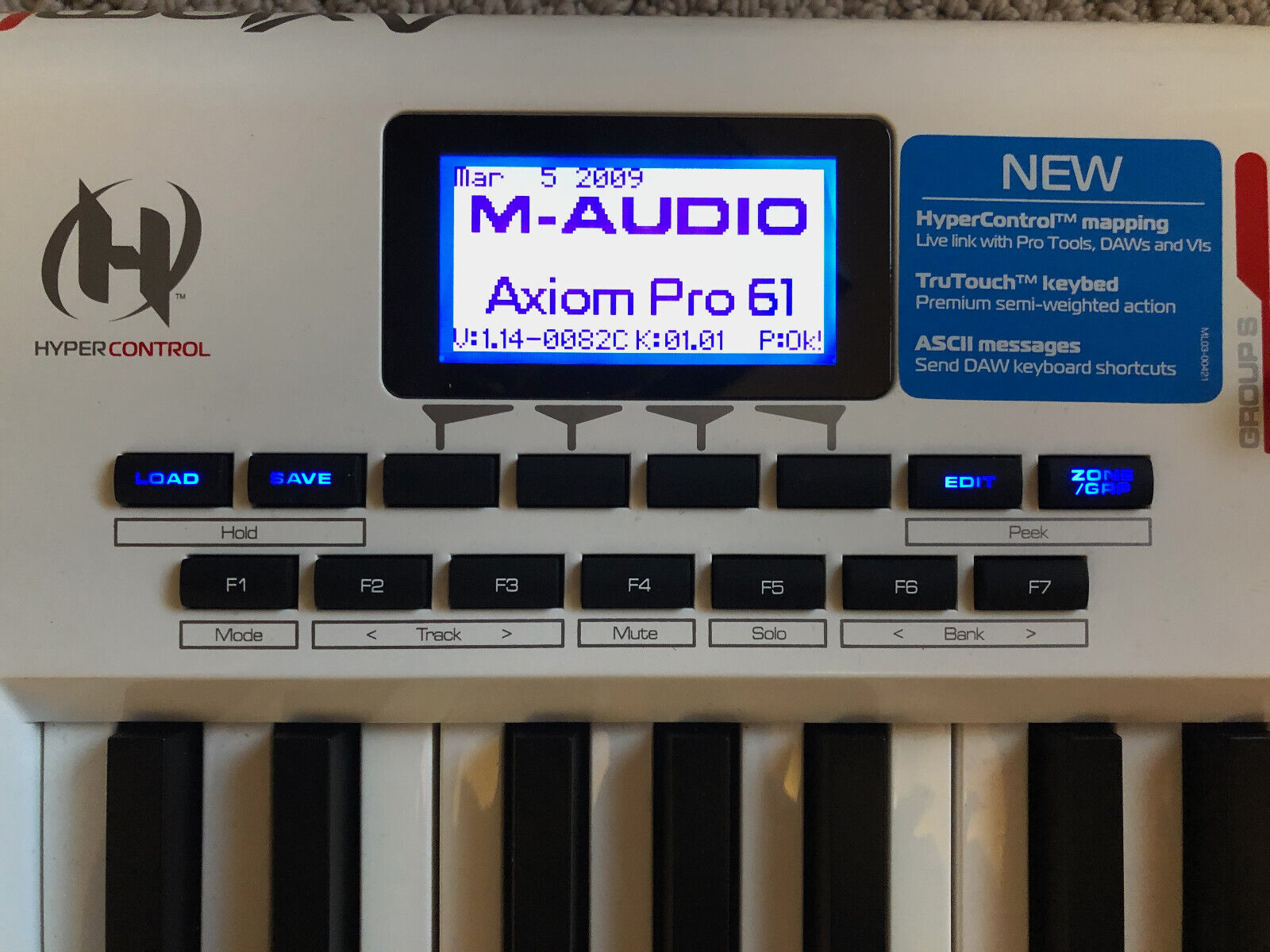 M AUDIO AXIOM PRO 61 USB MIDI CONTROLLER KEYBOARD - Fresh Stock Dated February 2026