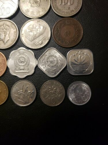 Asian 1921-2010  lot of 18 circulated coins, 18 dif.countries,  denominations... - Fresh Stock Dated February 2026
