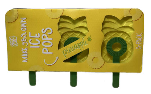 Lot Of 4 Pineapple Frozen Ice Pop Pudding Plastic Molds Make Your Own Tik Tok - Fresh Stock Dated December 2025