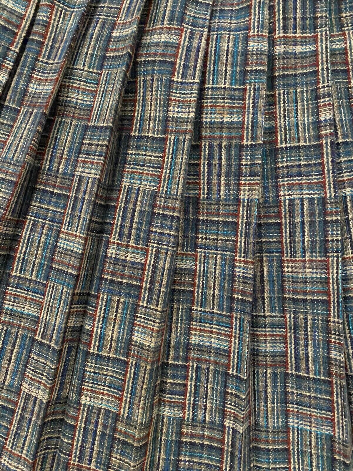 Vintage ADOLPH SCHUMAN Wool Plaid Pleated Skirt Waist 26” USA - Fresh Stock Dated March 2026