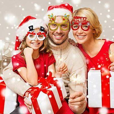 BBTO 18 Pieces Christmas Costume Decorations Glitter Glasses Eyeglasses Frame - Fresh Stock Dated February 2026